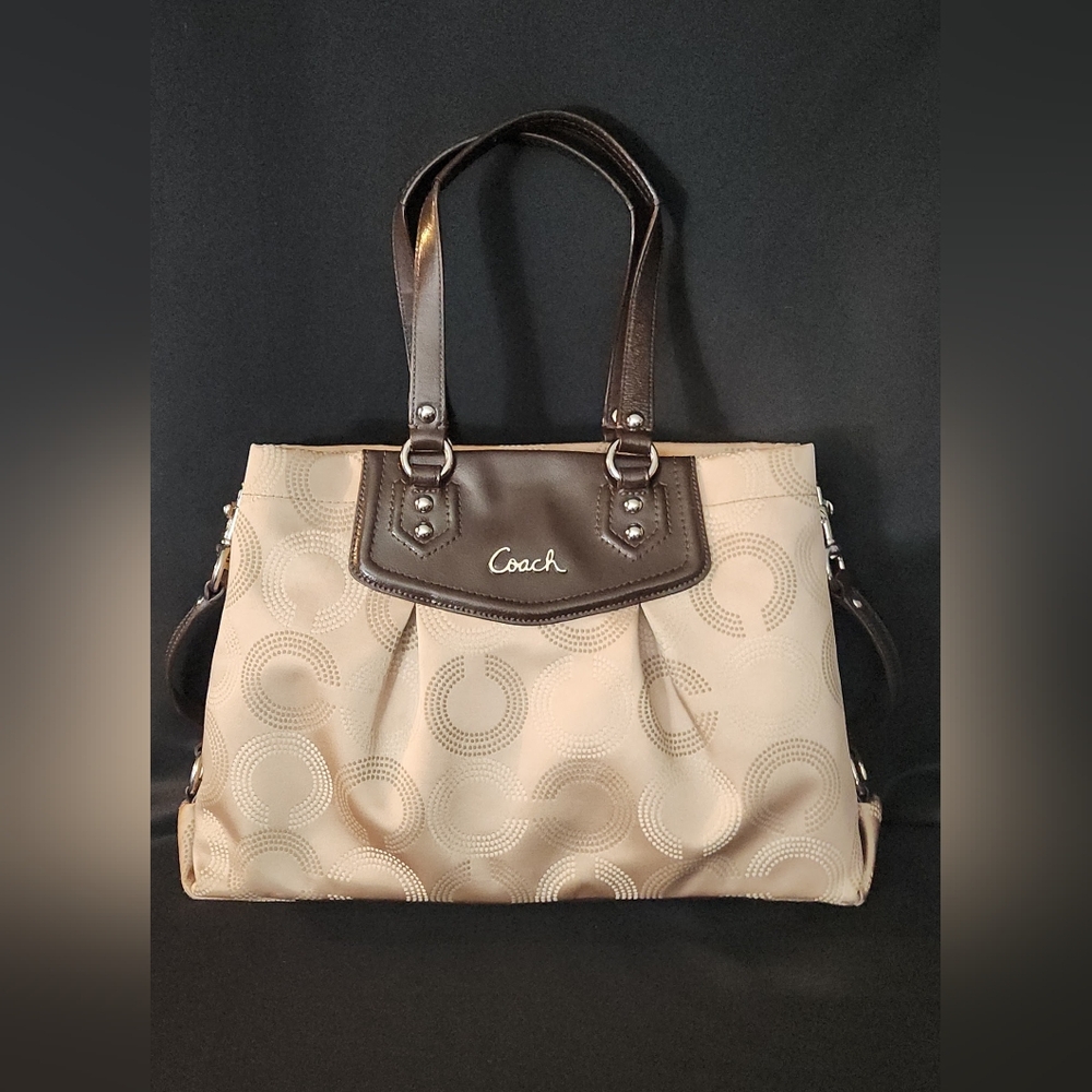 Coach Ashley Dotted Optical Art Carryall Bag